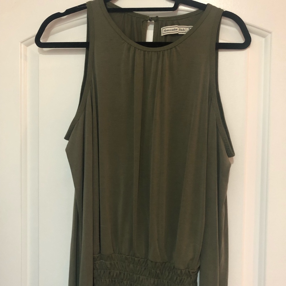 Cold shoulder Green blouse